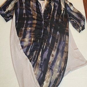 Elegant Women's Black and Purple Top